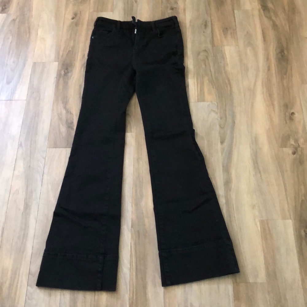 Black flare jeans